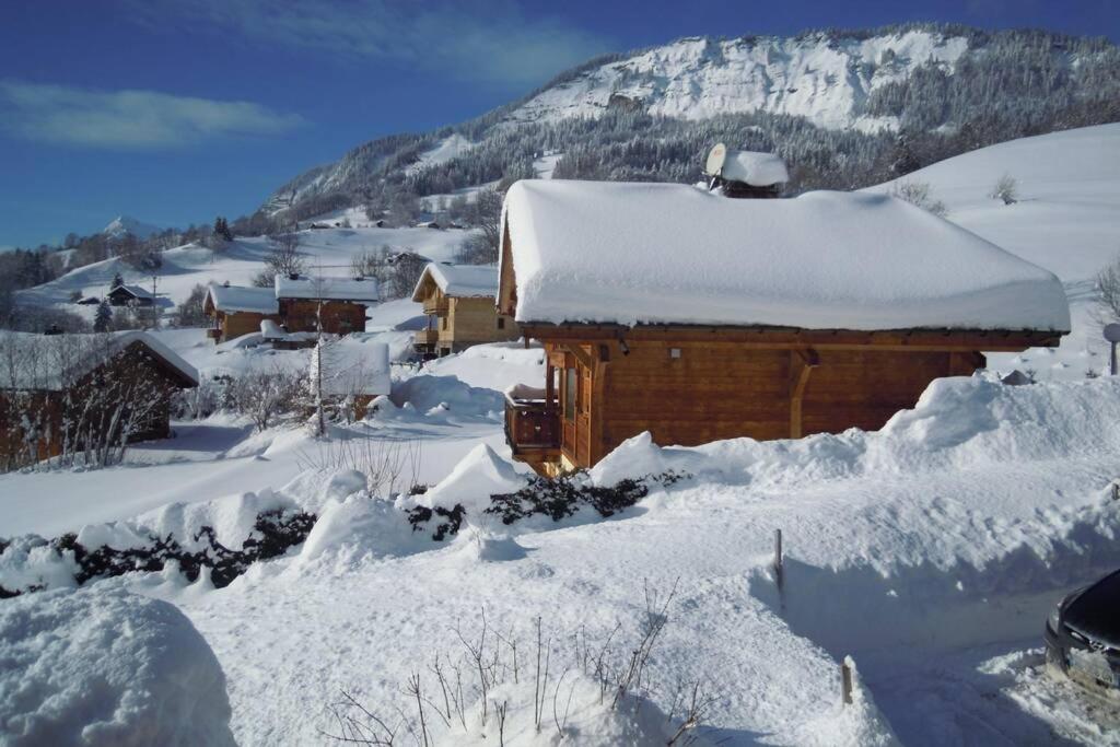 A4 Km De Megeve Tres Joli Studio Avec Jacuzzi ,Vue Sur Les Montagnes Au Calme 프라즈쉬아를리 외부 사진